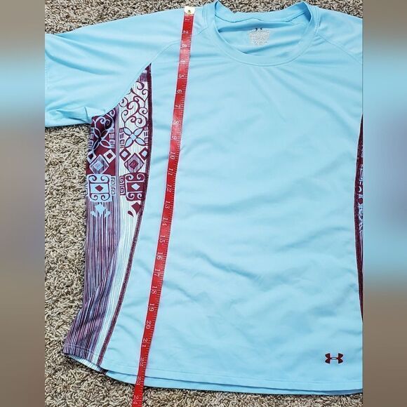 Under Armour Blue & Brown Athletic T-Shirt - Picture 4 of 5